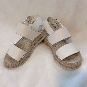 Marc Fisher Phoebe white espadrille sandal